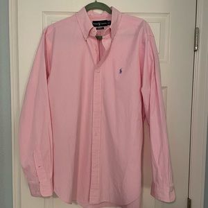 Ralph Lauren, Classic Fit, Pink Pinstripe LS, 16 1/2 / 34/35 dress shirt.